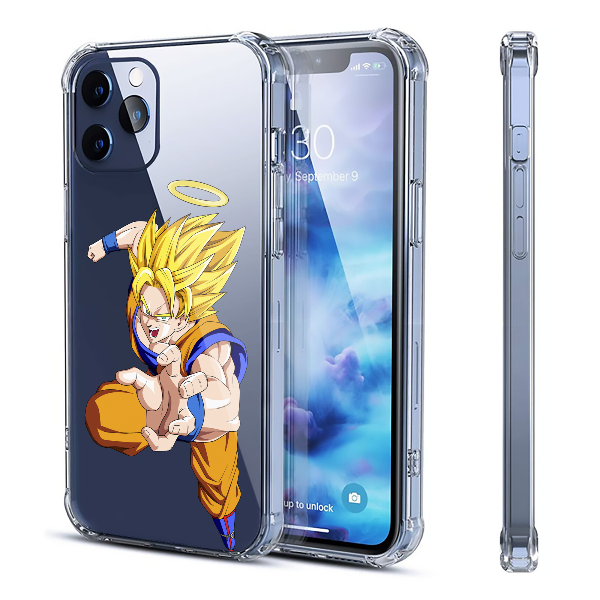 （画像用） ドラゴンボール 孫悟空（そん ごくう）Son Goku カカロット DRAGON BALL Kakarotto 【iPhone 12シリーズ対応】透明スマホケース（クリアソフトケース）